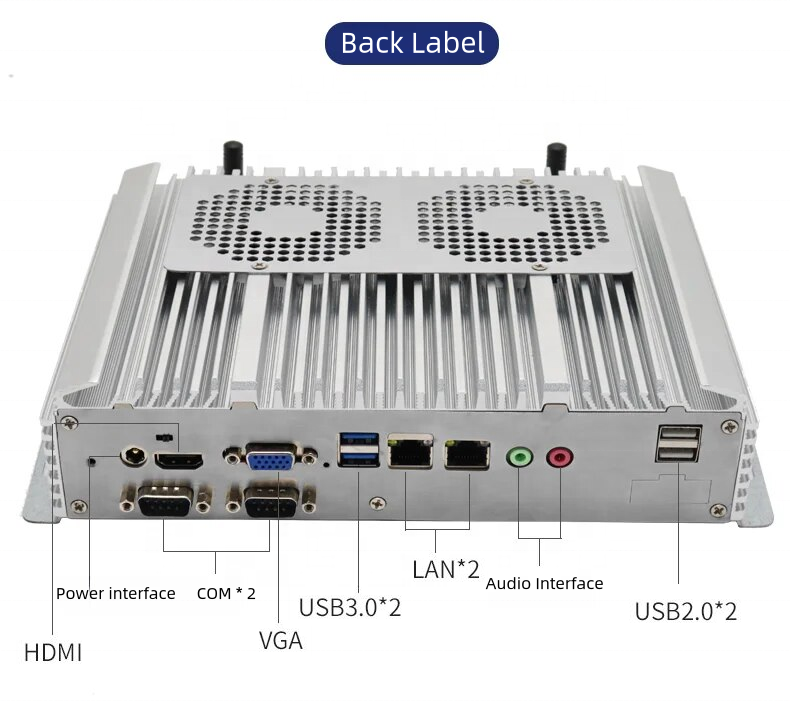 9-36V Wide Voltage Industrial Computer Windows 11 Mini Box Fan with Intel I3 4160T Embedded mini box Industrial Embedded PC